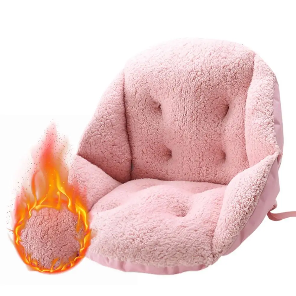 Pink Мягкая плюшевая подушка для сиденья поясничная подушка для спины Подушка для пляжа/офиса дома автомобильное кресло накладки на ягодицы - Цвет: Pink