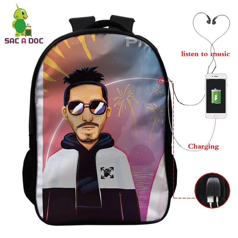 Bookbag 5 16 дюймов рюкзаки PNL печать USB зарядка школьный рюкзак для подростков мальчиков и девочек рюкзак для ноутбука дорожная сумка Sac Dos - Цвет: Bookbag 5