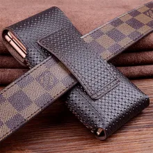 Handmade Genuine Leather Belt Waist Bag Pouch Cover for SAMSUNG Galaxy Z Fold 3 Fold3 Crocodile Oil Wax Grain Magnetic Flip Case