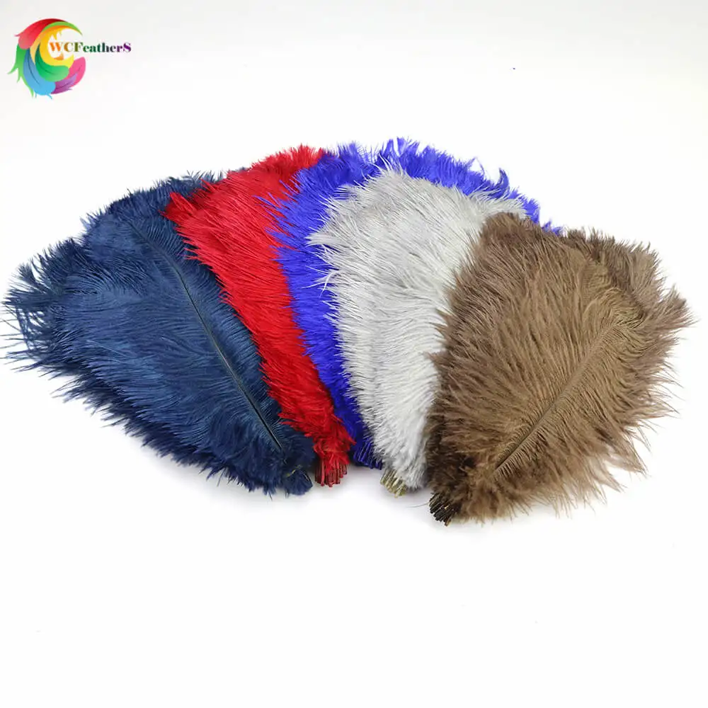 10 шт./лот высококачественные окрашенные страусиные перья 12 дюймов белые