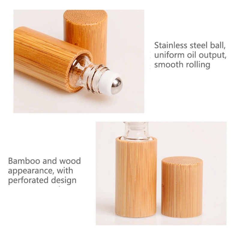 5 мл/10 мл пустая бутылка из натурального бамбука для макияжа | Красота и здоровье