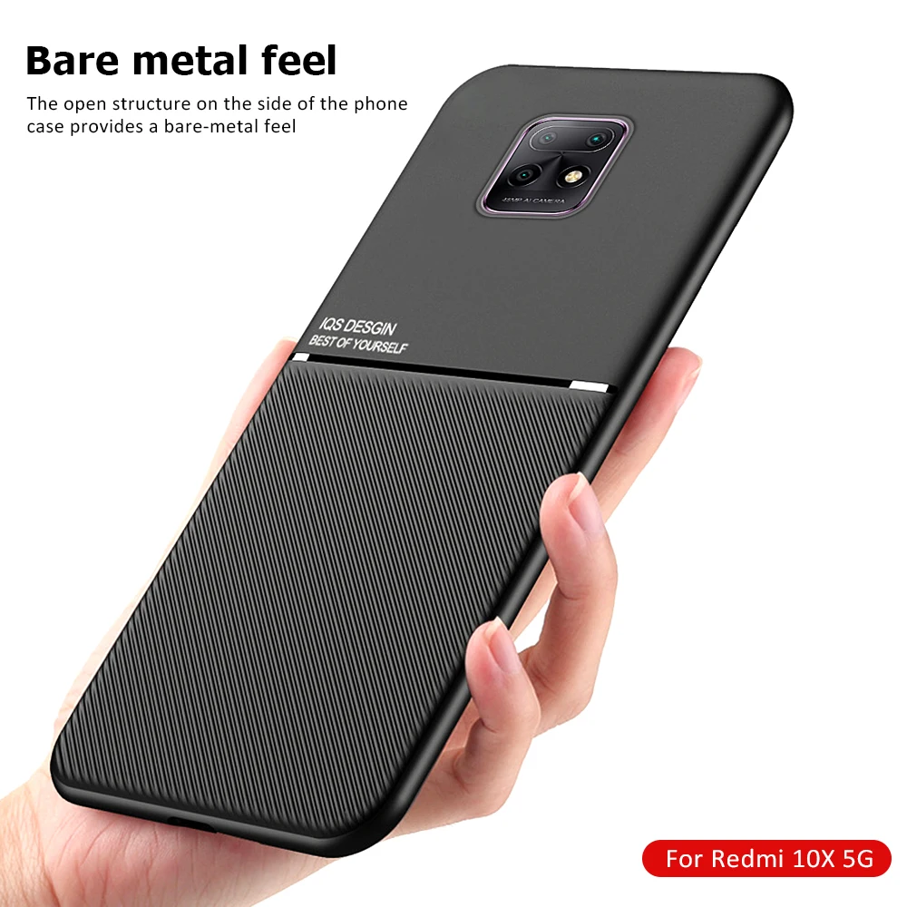 

Texture Phone Case With Magnetic For Redmi Note10 Pro Max s 10X Shockproof Cover For Xiaomi Poco F3 Redmi K40 Pro Plus Protector