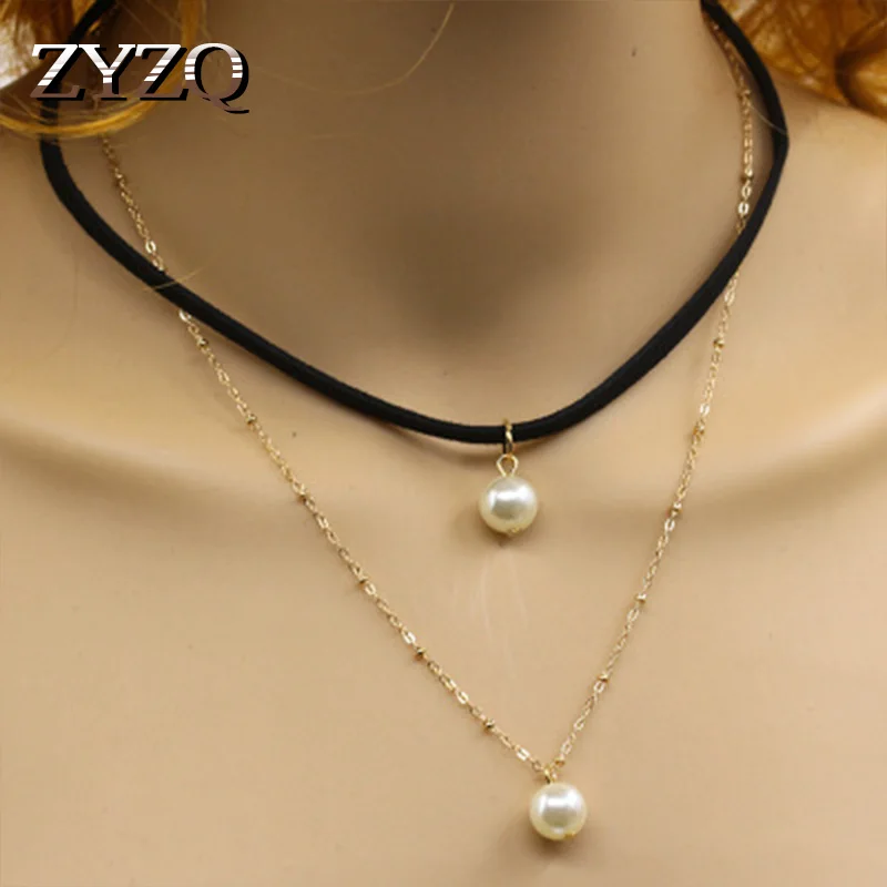 ZYZQ Модные Двухслойные ожерелья для женщин европейские Стильные женские