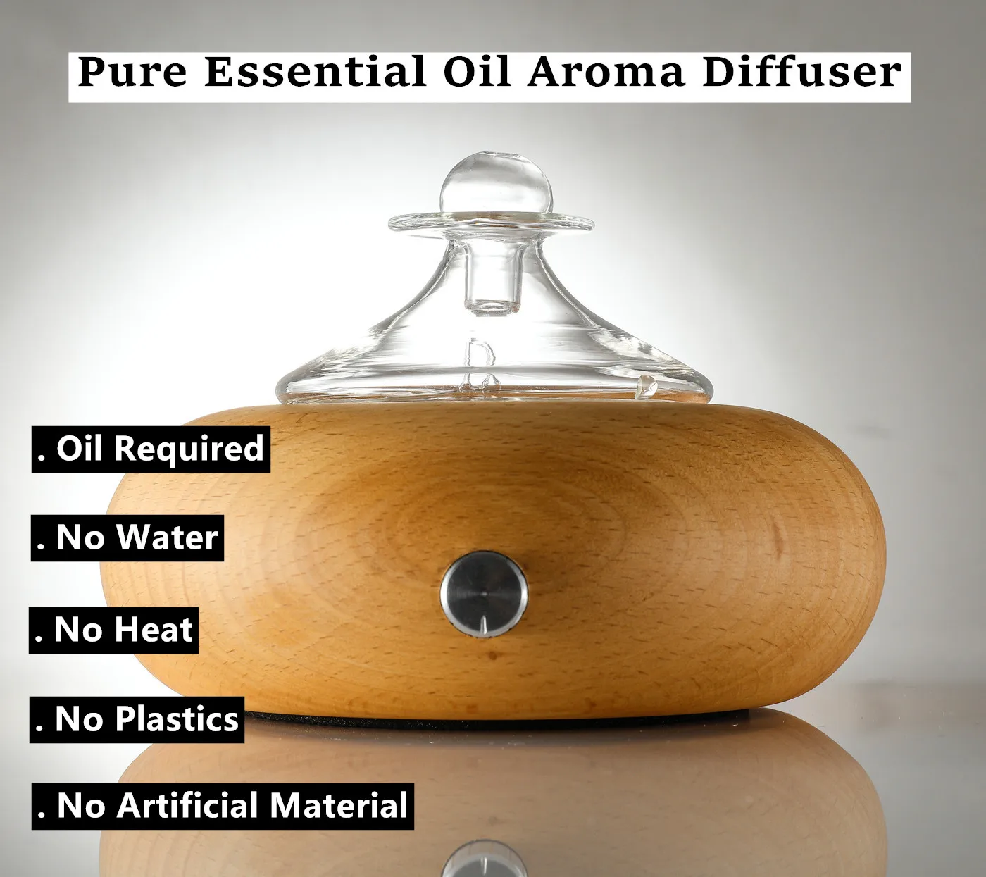 

Glass Reservoir Nebulizing Pure Essential Oil Aromatherapy Diffuser For Best Aromatherapy Wood Glass Diffusing Auto Shut Off Led