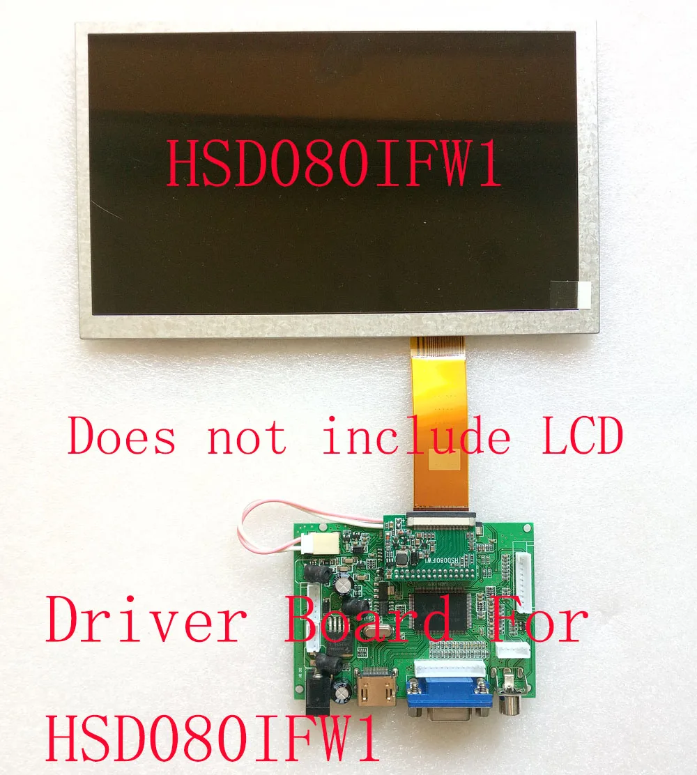 

CARPC 7" 8" LCD High Brightness HSD070IFW1 HSD080IFW1 HSD090IFW1 Dedicated Driver Board Reversing priority HDMI(compatible) VGA