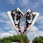 Кроссовки мужские из ПУ кожи, дышащие Нескользящие, повседневная спортивная обувь, для скейтборда, аниме