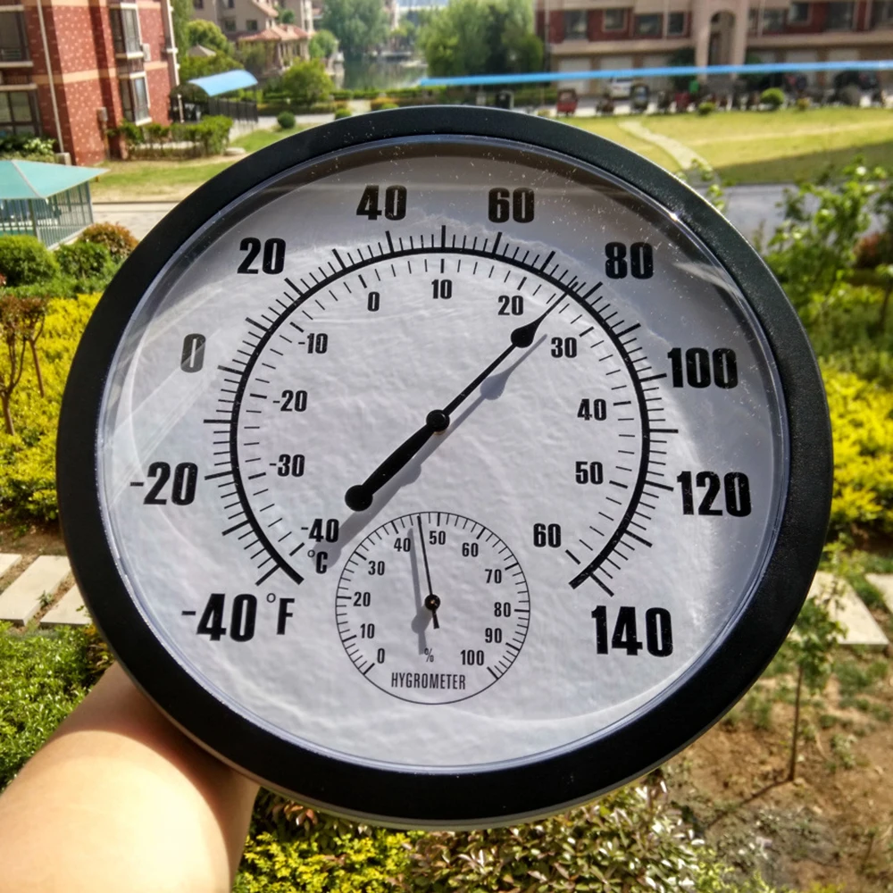 

1pc white + Black PVC + resin wall gardening indoor and outdoor hygrometer