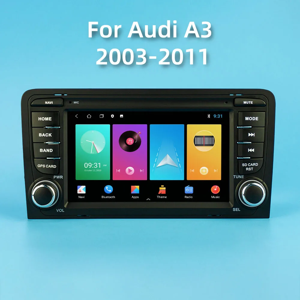 

For Audi A3 2003-2011 2 Din 7inch Screen Android Car Stereo Multimedia Video Player Radio Navi GPS FM Audio Head Unit