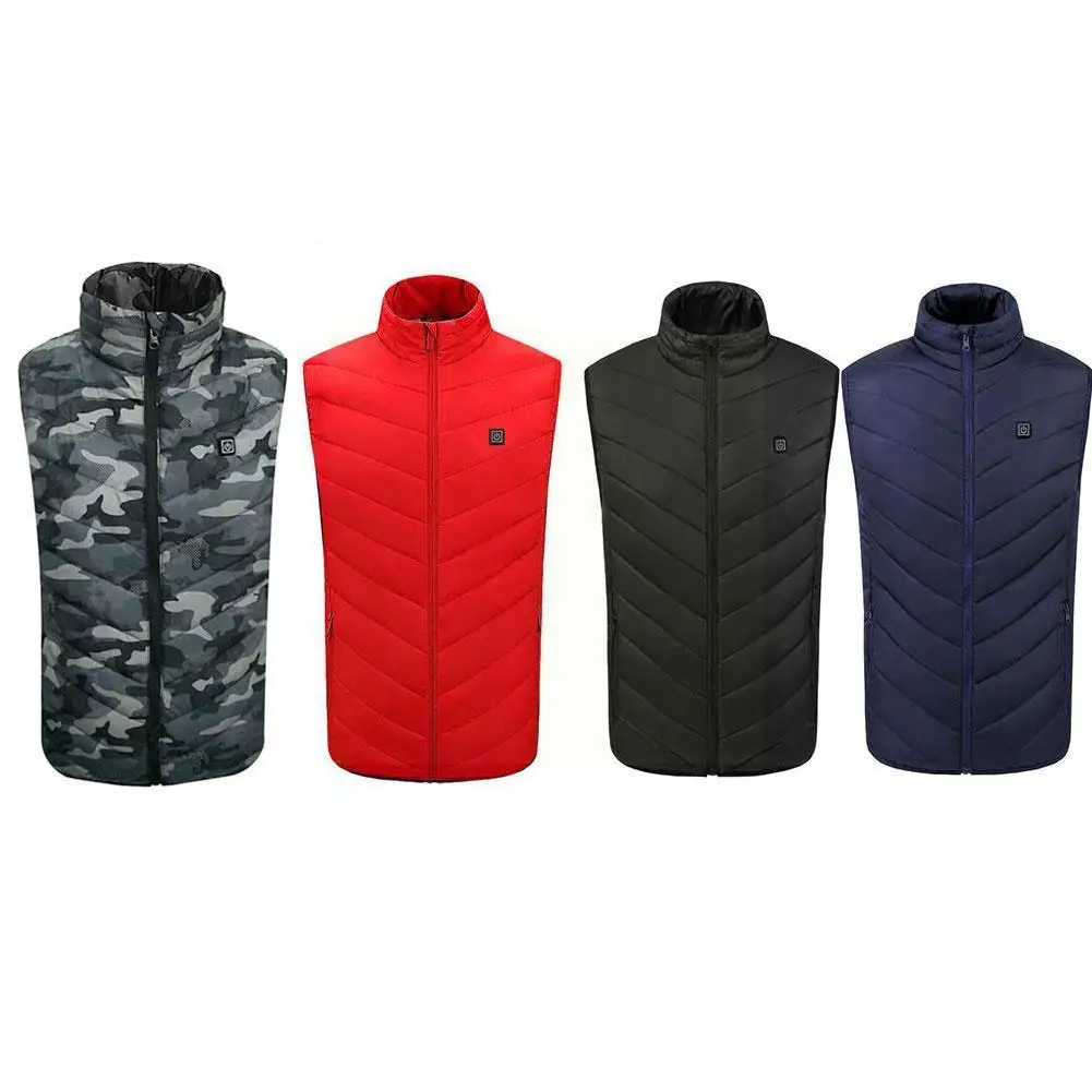 

Men Women Smart Heating Cotton Vest USB Infrared Electric Warm Flexible Autumn Thermal Heating Winter Winter Vest K4C9