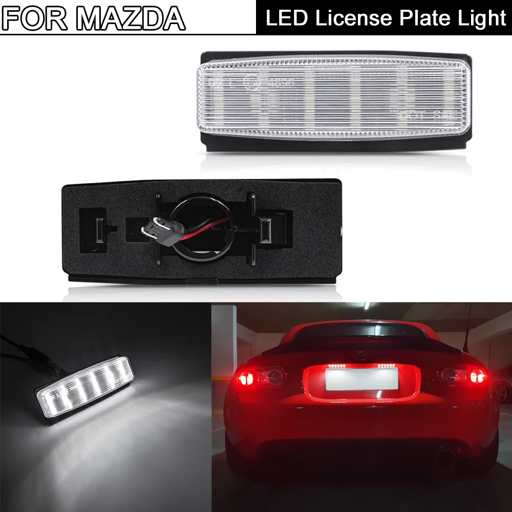 Светодиодный фонарь номерного знака для Mazda MX 5 Miata 2006 2015 Fiat 124 Spider Abarth 2017 up Белый