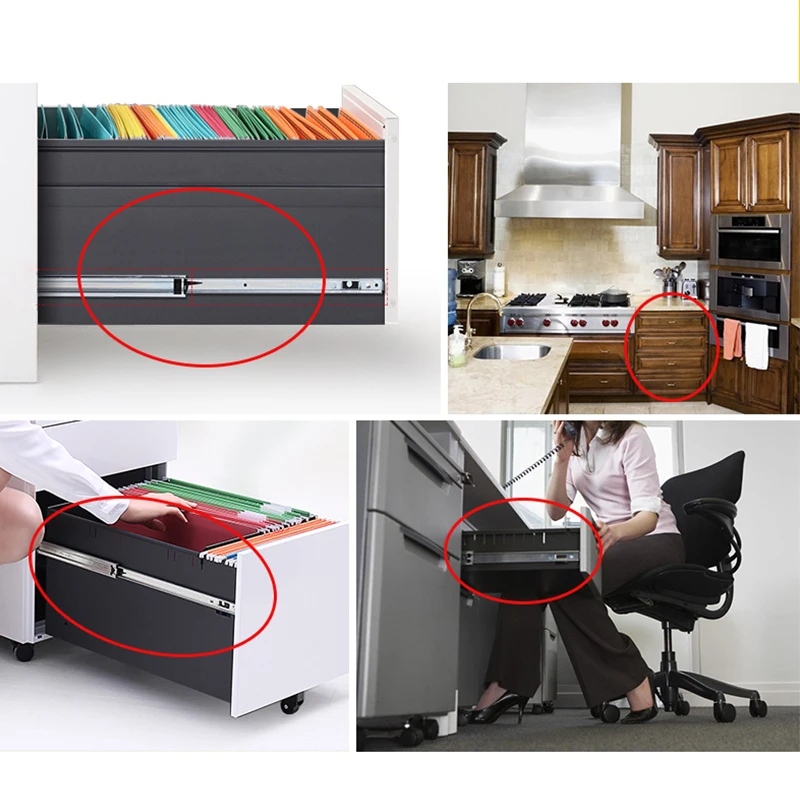 1 пара направляющая для выдвижных ящиков направляющих 2 секции 17 мм широкая