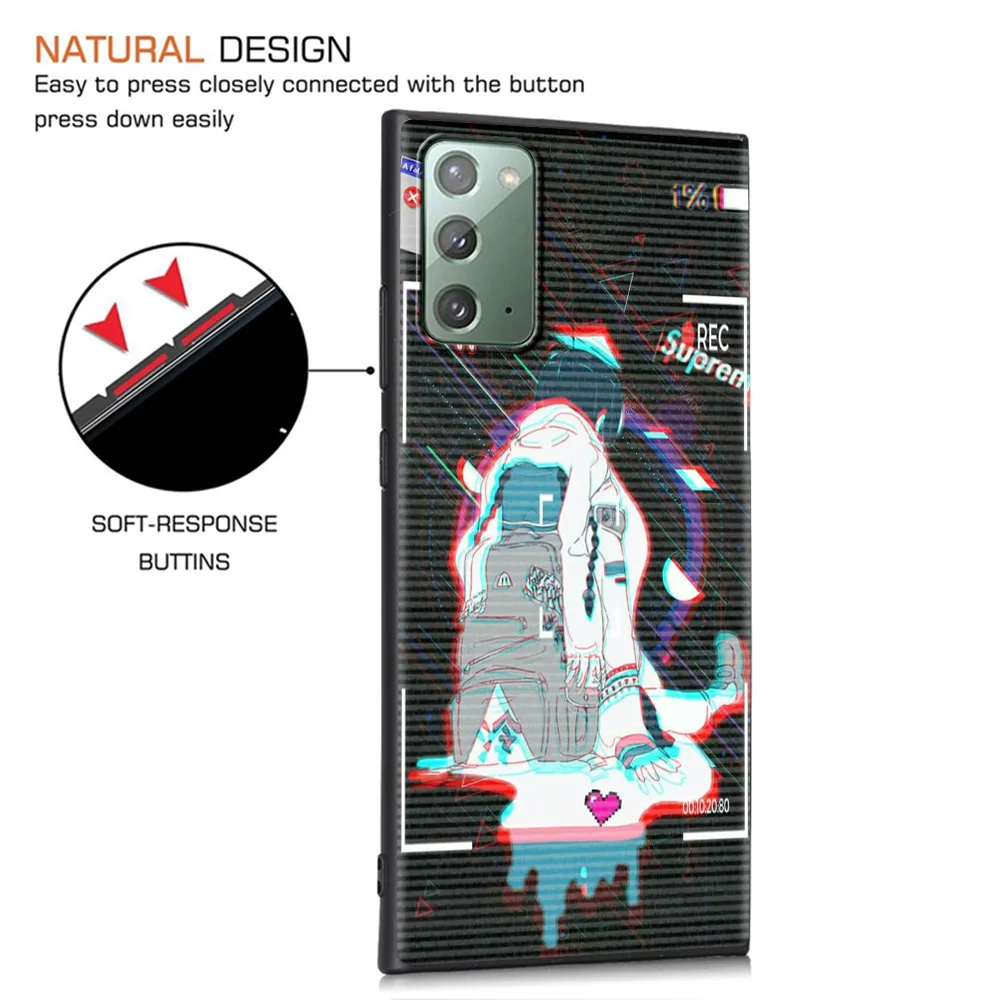 

Phone Case For Samsung Galaxy Note 20 10 Plus Lite Ultra Soft shell for SAMSUNG GALAXY 9 8 Vaporwave Glitch Aesthetics Anime