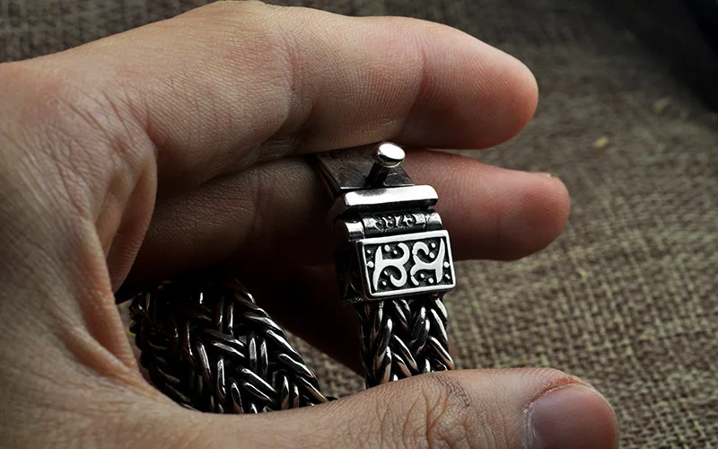 100% 925 стерлингового серебра мужской и женской обуви для браслет шириной 11 мм в