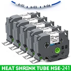 5PK Замена hse241 HSE 241 термоусадочная трубка для ленты для этикеток Brother 17,7 мм Промышленная лента для Брат ярлыков