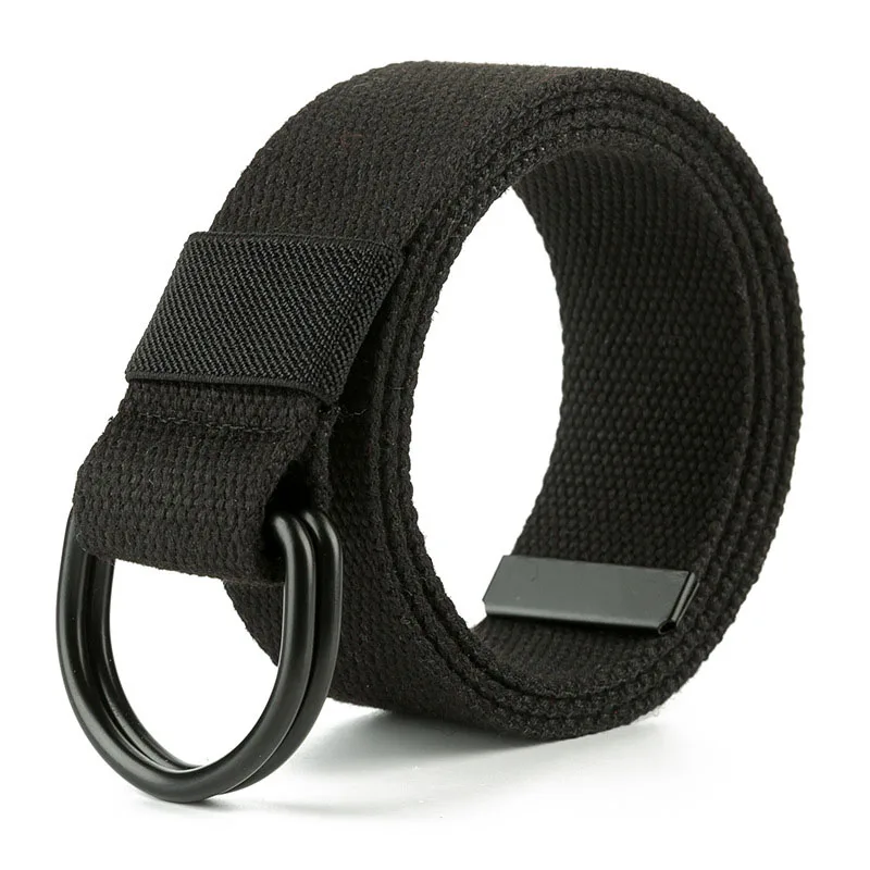 Женский и мужской парусиновый ремень AWAYTR широкий шириной 3 8 см с двумя кольцами