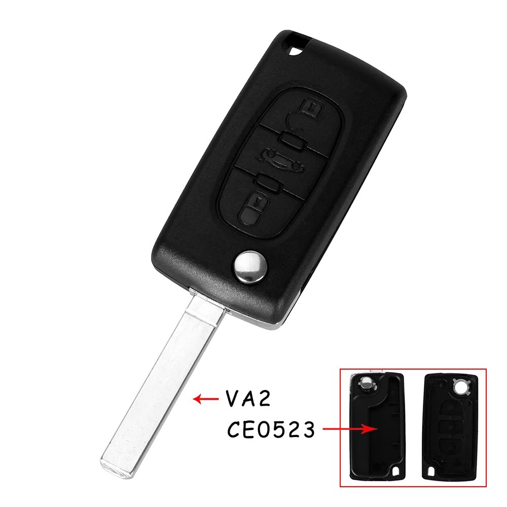 KEYYOU 2 3 кнопки откидной Складной Дистанционный автомобильный чехол для ключей