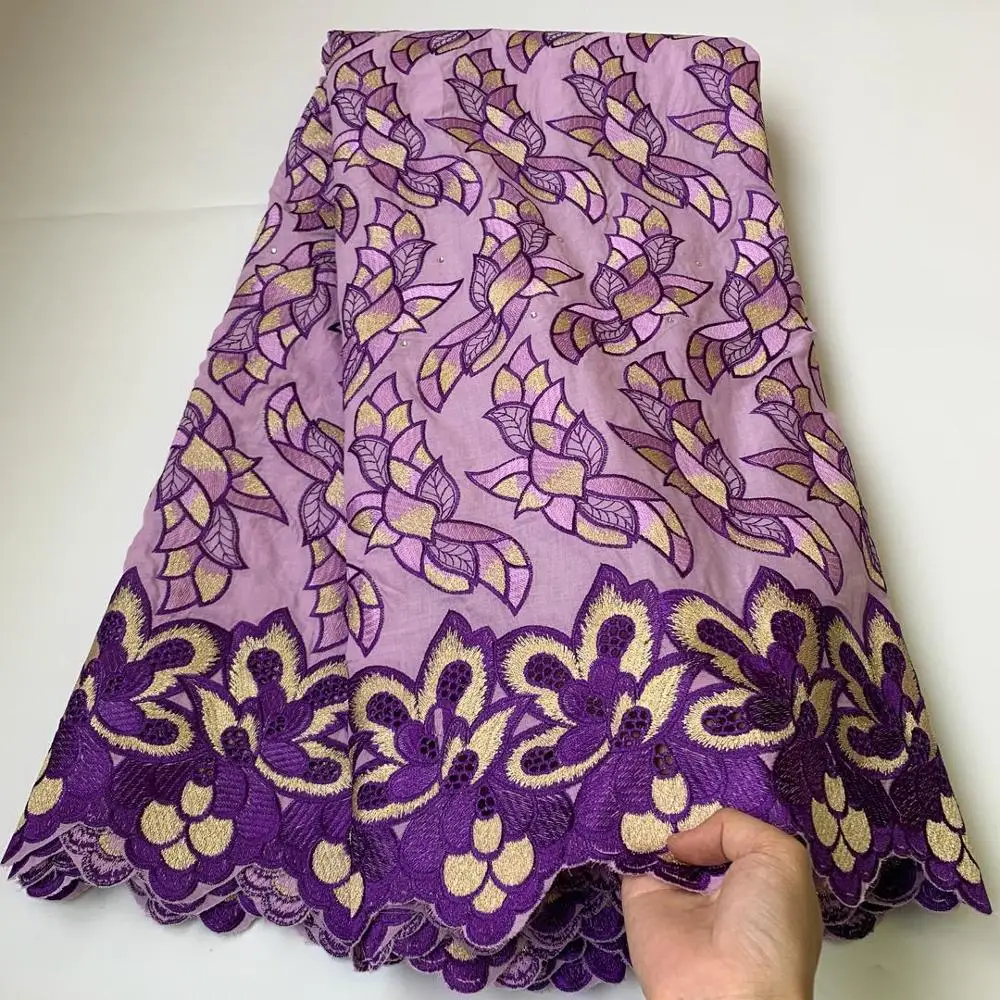 

Good quality nigerian lace fabric 5yards swiss voile lace fabric fashon style for dress SHIS11031