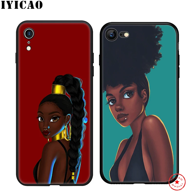 IYICAO черный волшебный чехол для телефона Melanin iPhone 11 Pro XR X XS Max 6 6S 7 8 Plus 5 5S SE