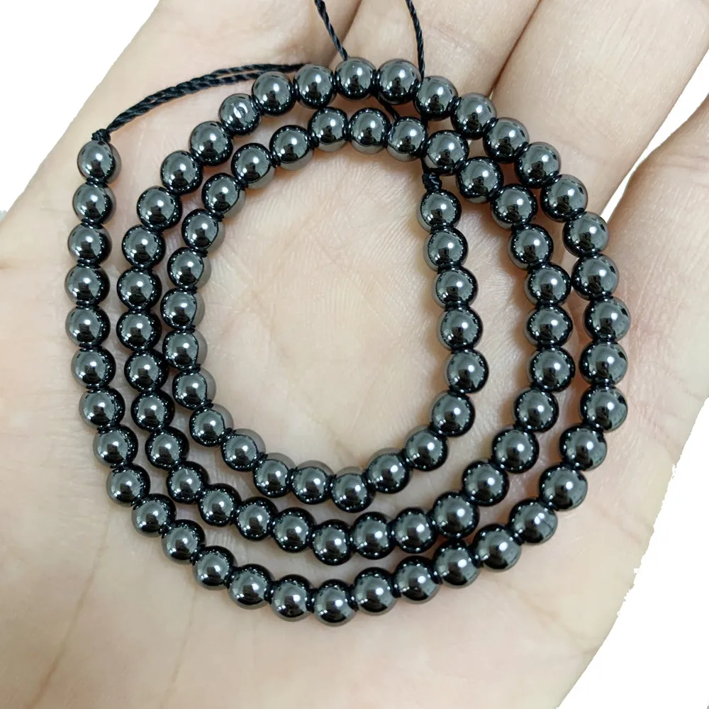 Круглые бусины-разделители для браслетов и ожерелий 4/6/8/10/12 мм