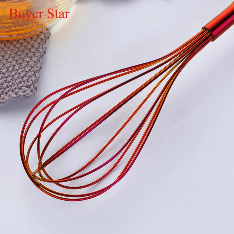 1PC Stainless Steel Balloon Wire Whisk Manual Egg Beater Mixer Kitchen Baking Utensil Milk Cream Butter Cooking | Дом и сад