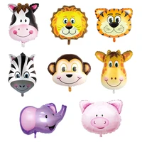 1pc giant animal head foil balloons happy birthday party decorations kids theme party supplies toys babyshower inflatable globos
