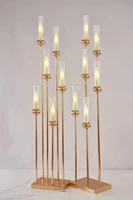 golden reed lights wedding props christmas party home decoration tall electronic candlestick