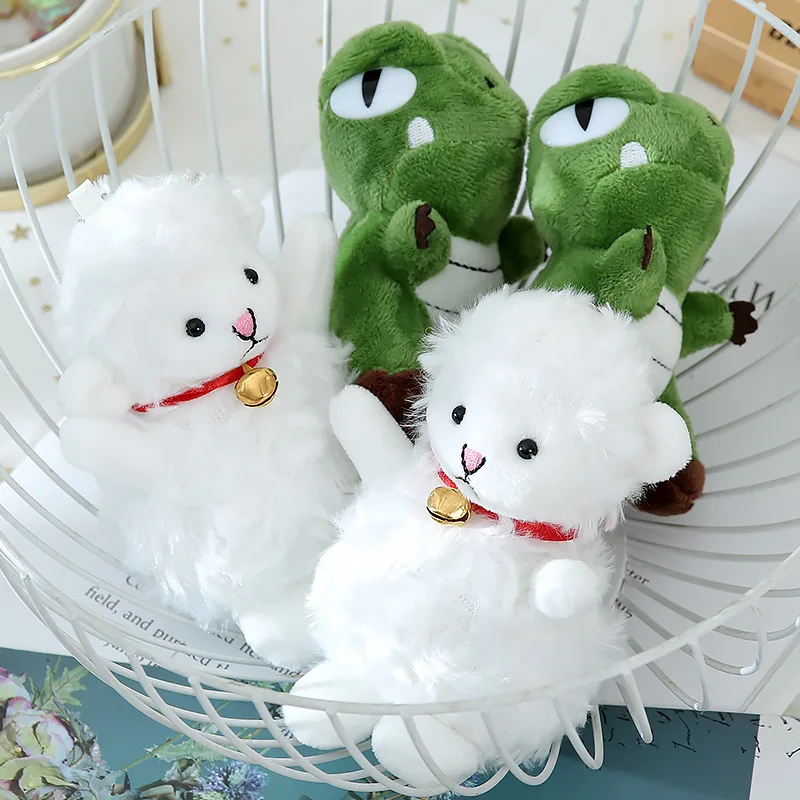 

11-13cm Cute Kawaii Sheep Dinosaur Plush Toy Cartoon Animal Soft Plush Doll Keychain Bag Pendant Lady Birthday Gift
