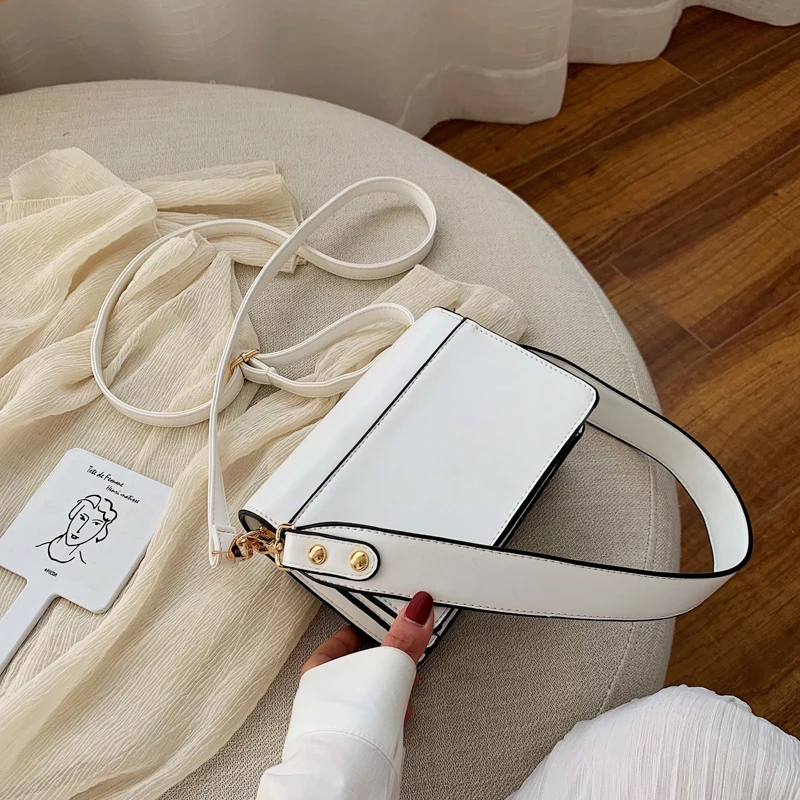 Женская сумка-мессенджер с металлическим кольцом регулируемый плечевой ремень