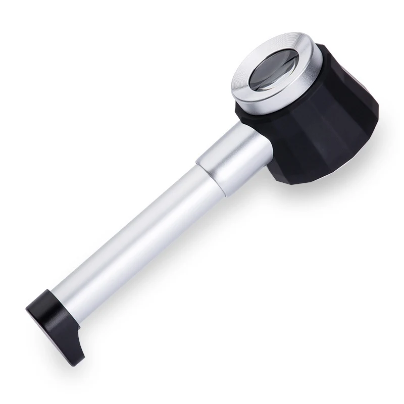 45X Портативный 3 светодиодный оптический стеклянный Лупа с подсветкой со шкалой