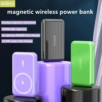 2021 new magnetic wireless power bank external auxiliary battery pd20w 10000mah for iphone 12 mini 13 pro max fast charging