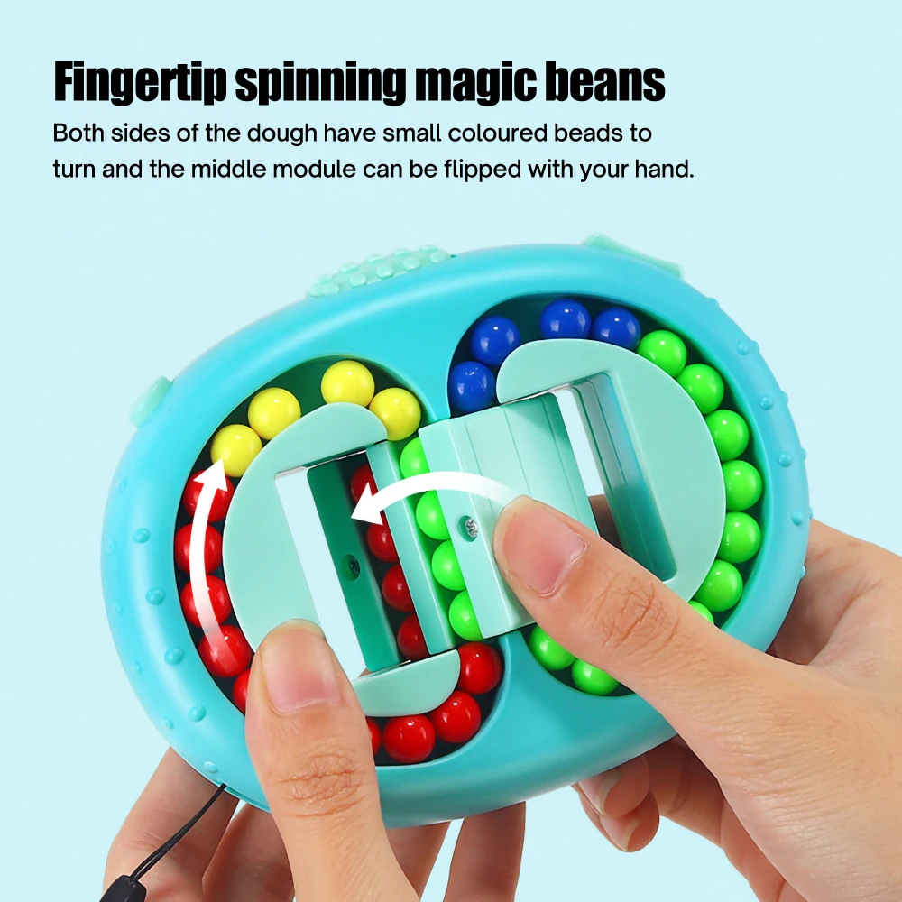 Children Rotating Magic Beans Puzzle Cube Toys For Kids Stress Relief Bean Ball Puzzles Montessori Education Intelligence Game | Игрушки и