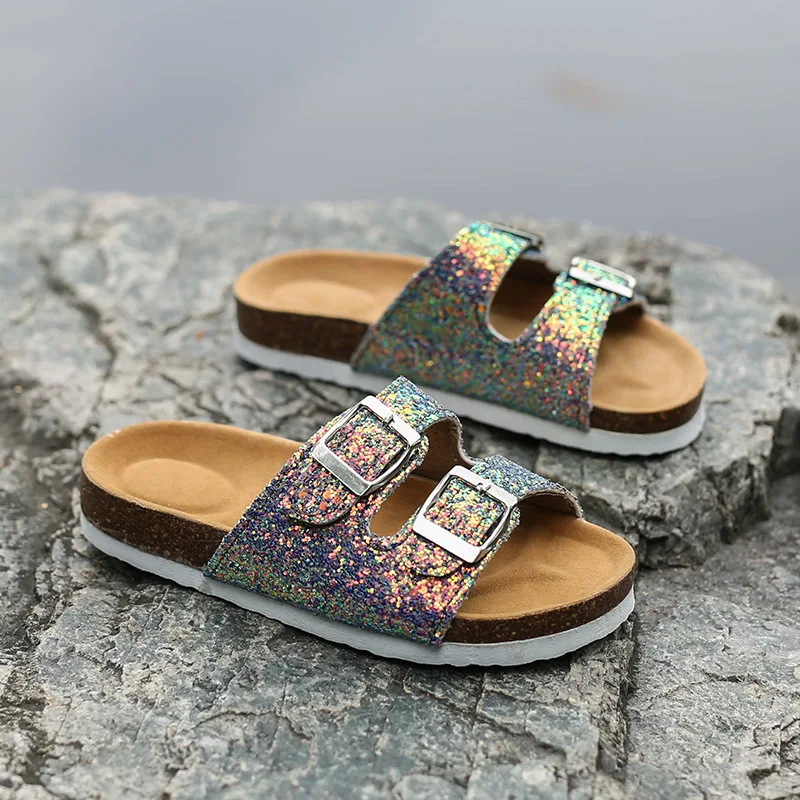

Women's Shoes Spring 2021 Fashion Shiny Slippers Soft soles Comfortable Non-slip Wear Slippers Plus Size Shoes