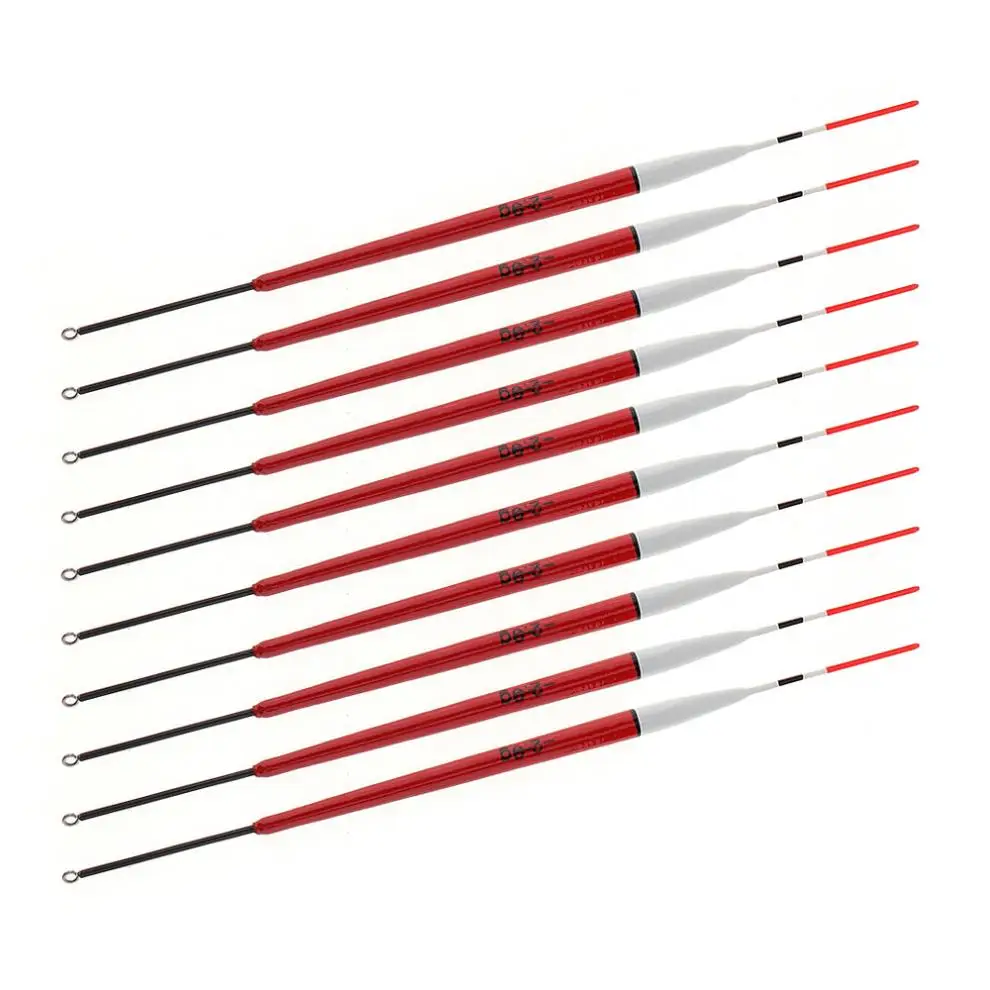 10 шт./лот красные профессиональные поплавки для рыбалки легкий набор деревянных