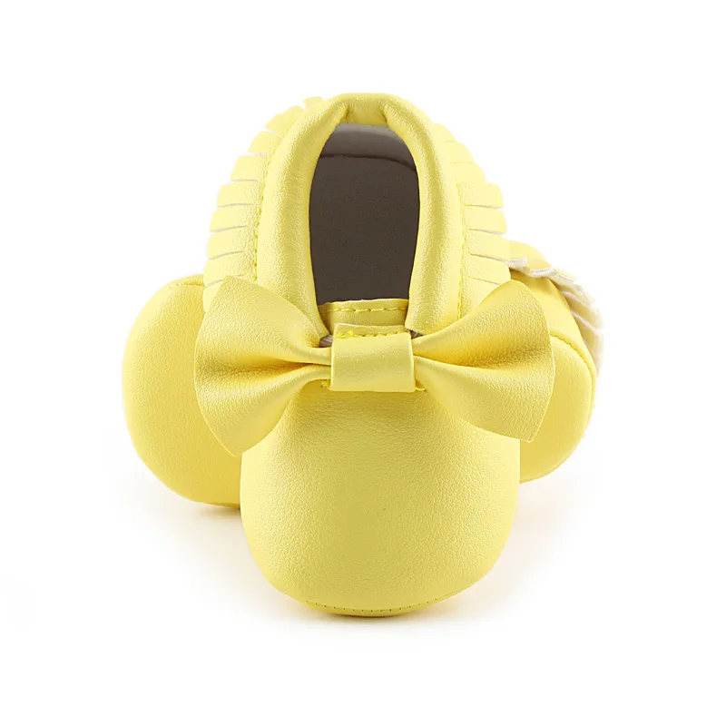 Детские ботинки для новорожденного мальчика Girl First Walker PU Sofe принцесса с бантом