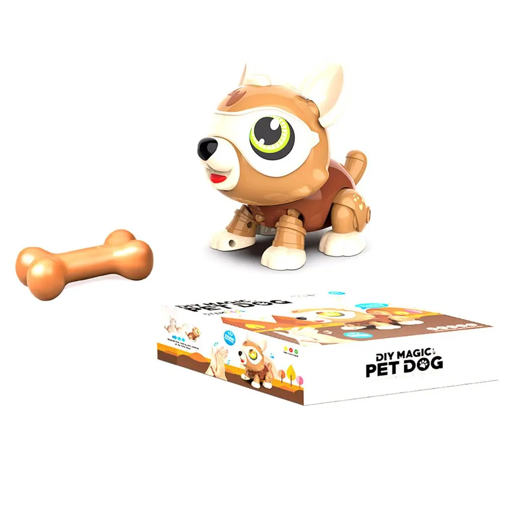 

Робот-собака «сделай сам», милые интерактивные игрушки для пения и танцев родителей и детей, сенсорный смарт-датчик с голосовой активацией, ...