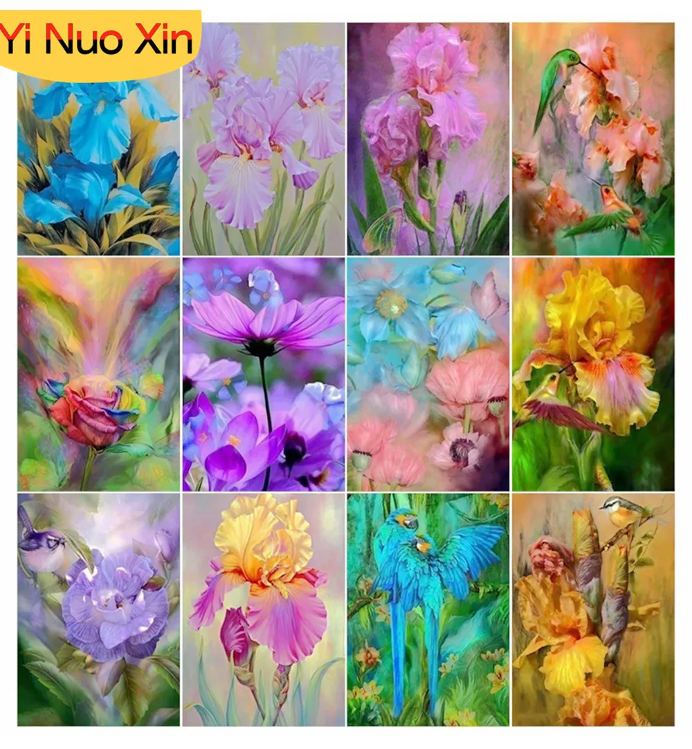 

5D DIY Diamond Painting Square Full of Diamond Embroidery Mosaic Art Cross Stitch Flowers Flowers Home Decoration New Year Gift