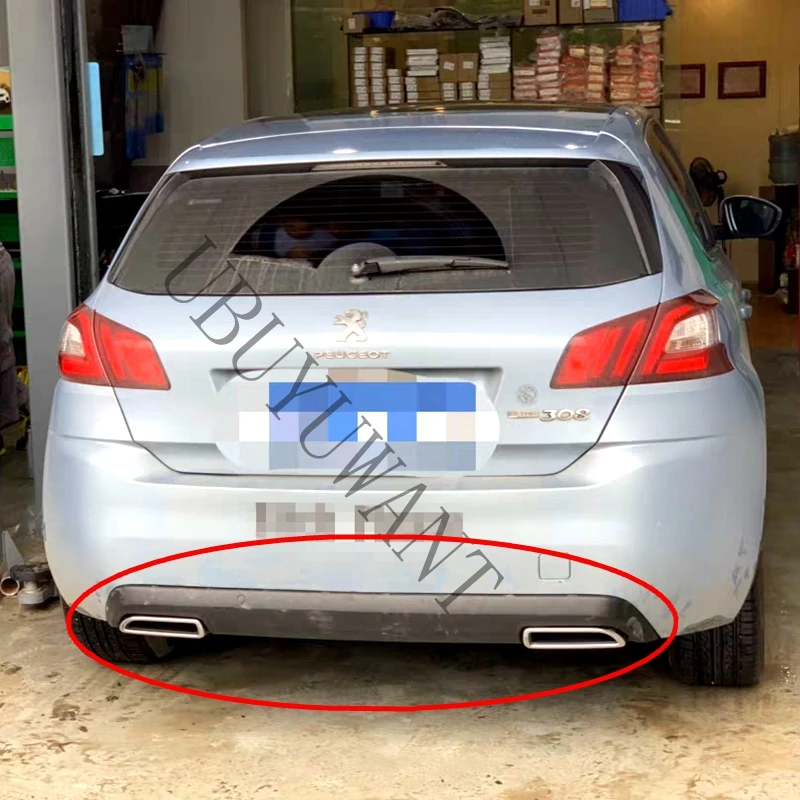 Для peugeot 308 задний бампер спойлер для губ Диффузор защитные бамперы Комплект кузова автомобильные аксессуары