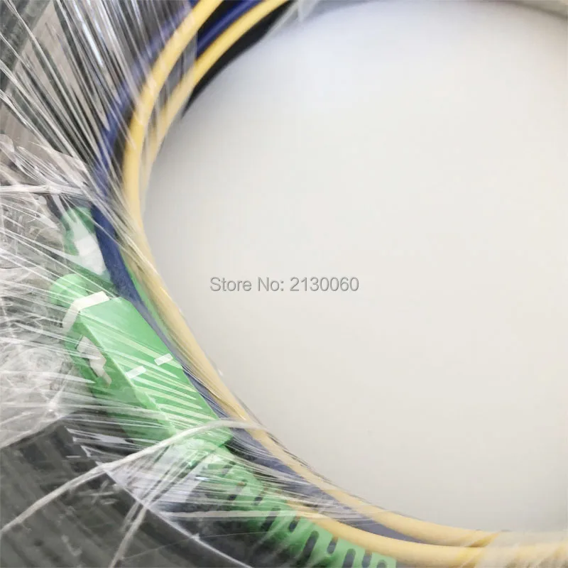 50M 100M 200M SC APC single mode ftth outdoor drop fiber optic cable with 4pcs connectors free shipping enlarge