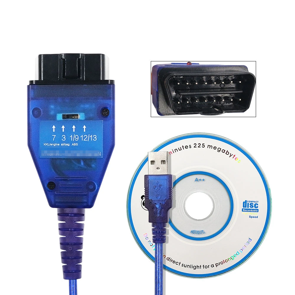Последняя OBD2 USB Авто Диагностический кабель FTDI FT232RL чип для VAG для Fiat KKL Автомобильный сканер ECU инструментов 4 позиционный переключатель USB Интерфейс