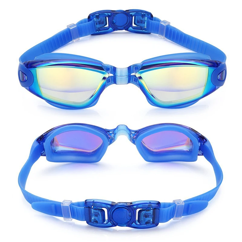 

Очки для плавания с защитой от УФ-лучей, водонепроницаемые противотуманные регулируемые ремешки, удобные очки для плавания для взрослых, му...