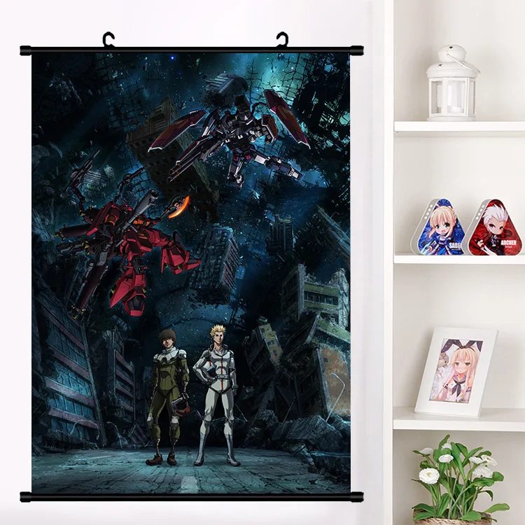 Аниме мобильный костюм Гандам настенный свиток плакат Настенные подвесные