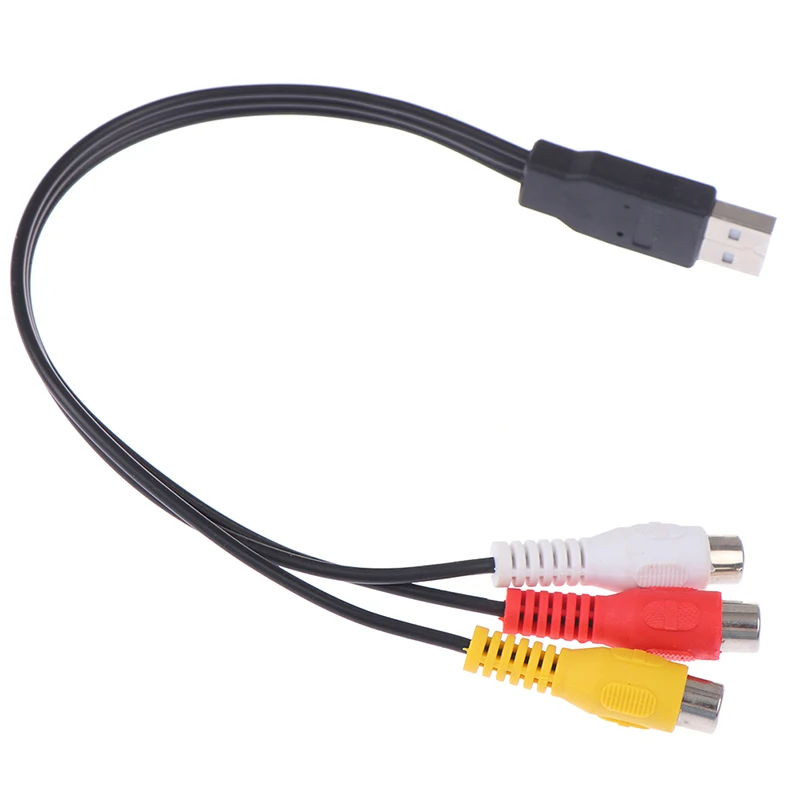 1 шт. конвертер видео AV кабель USB на RCA для телевизора провод шнур штекер к 3 Женский