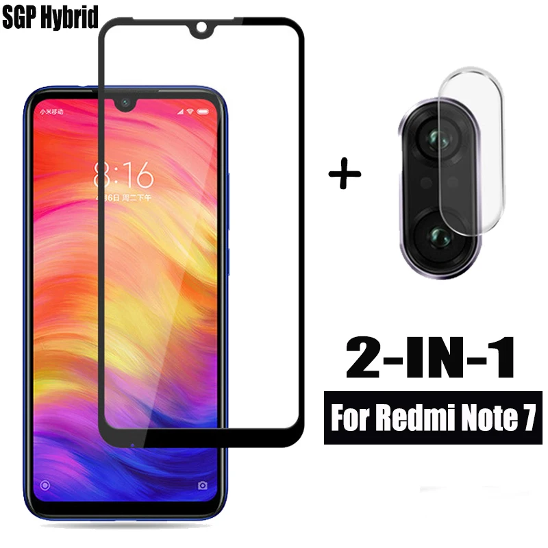 Стеклянная пленка 2 в 1 для камеры Xiaomi Redmi Note 7 быстрая доставка безопасное