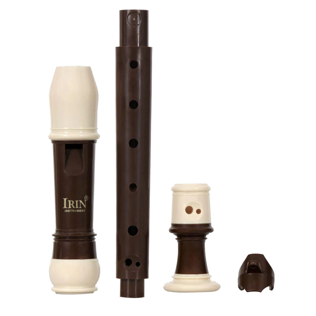 Сопрано рекордер 8-отверстие кларнет с чистящей удочкой + протирочная ткань ключ B