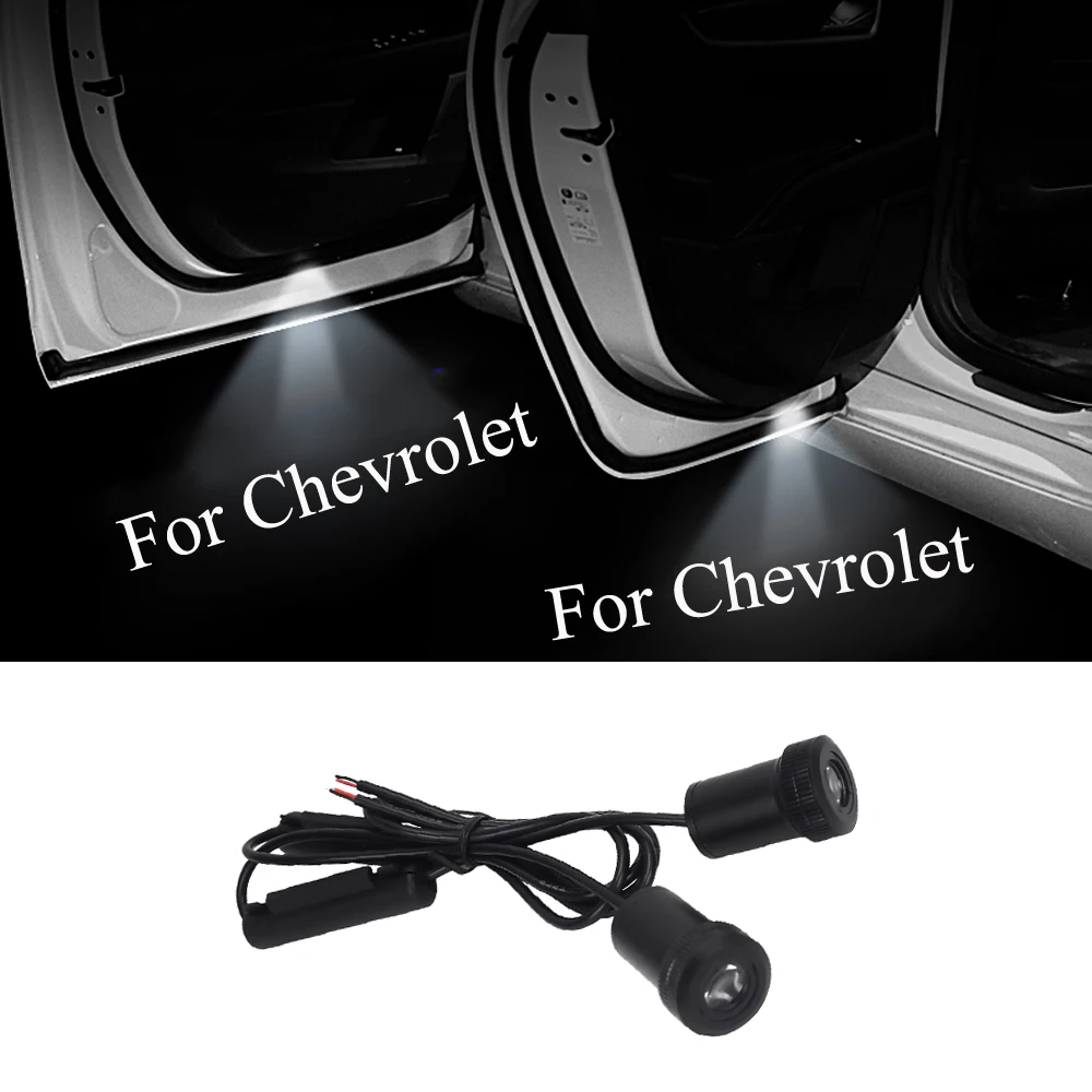 2 шт. светодиодный логотип светильник для Chevrolet Malibu Cruze Sail Sonic Aveo Silverado Camaro Spark Logo