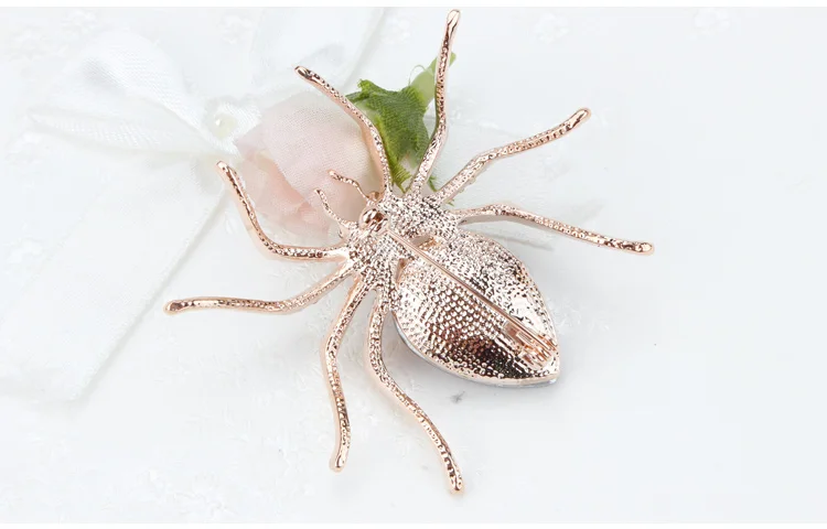 MIEG высокое качество ассорти цветов Кристалл хвост брошь в виде паука булавка женская рубашка платье ювелирные изделия аксессуары