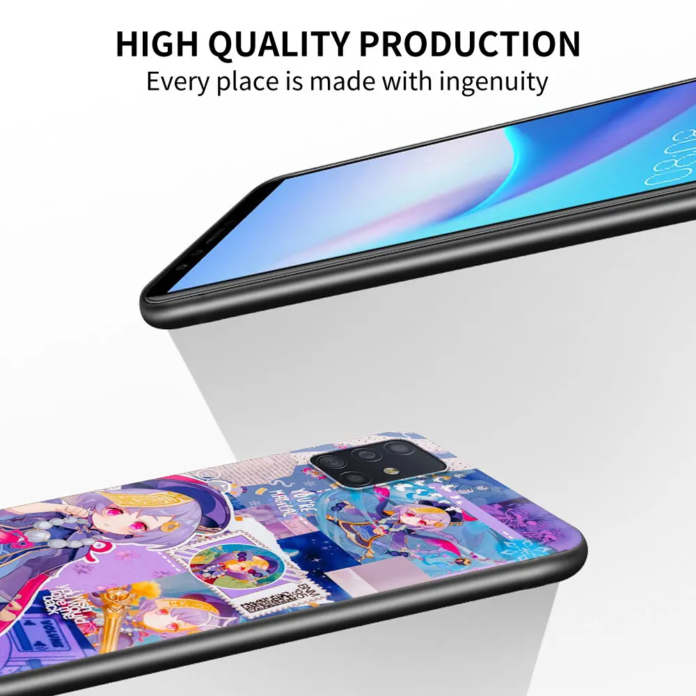 Genshin Impact Anime Soft Case Coque For Samsung Galaxy A51 A12 A52 A50 A21s A71 A32 A31 A32 A02s A72 A70 A10 A30 Cover Funda