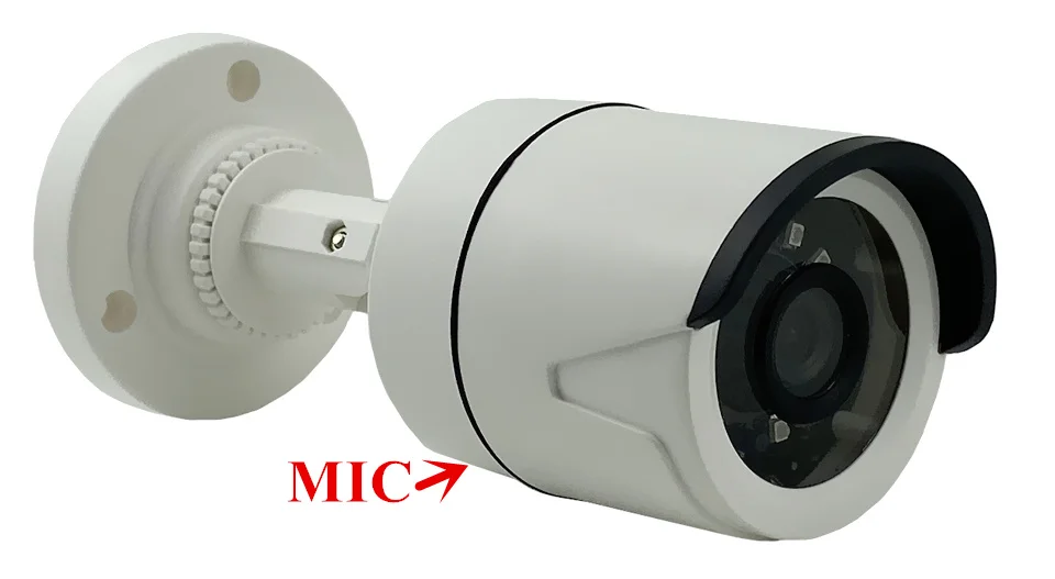 4 шт. интегрированный микрофон 5MP SC5239 + 3516EV300 IP Bullet камера Аудио 2592*1944 H.265 IRC Onvif CMS XMEYE