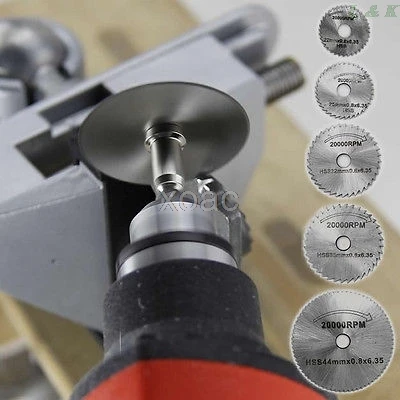 

7Pcs/Set HSS Circular Wood Cutting Saw Blade Disc Mandrels for Dremel Rotary Tool M05 dropship