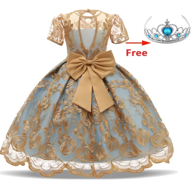Платье с цветочным узором для девочек Элегантное детское платье принцессы